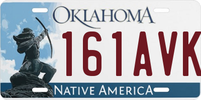 OK license plate 161AVK