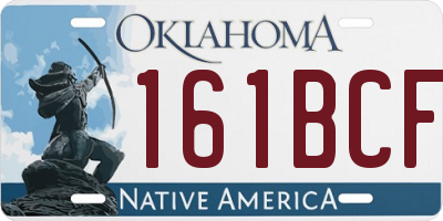 OK license plate 161BCF