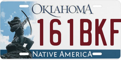 OK license plate 161BKF