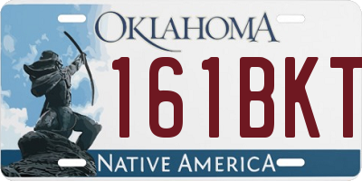 OK license plate 161BKT