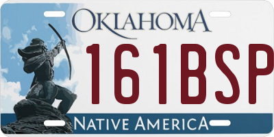 OK license plate 161BSP