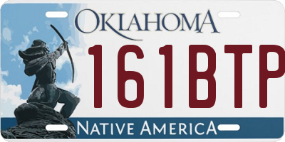 OK license plate 161BTP