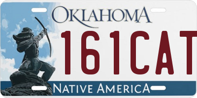 OK license plate 161CAT