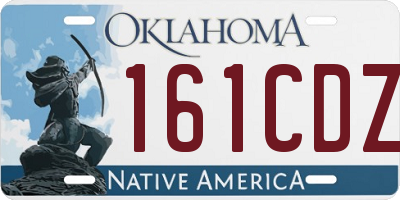 OK license plate 161CDZ