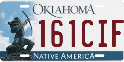 OK license plate 161CIF