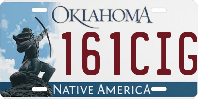 OK license plate 161CIG