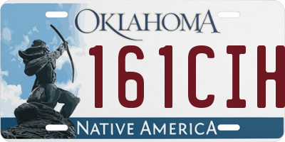 OK license plate 161CIH