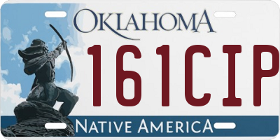 OK license plate 161CIP