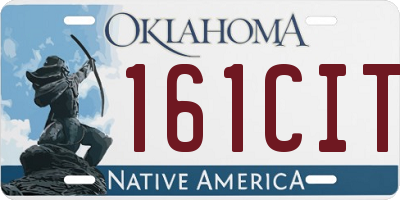 OK license plate 161CIT