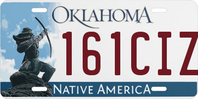 OK license plate 161CIZ