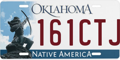 OK license plate 161CTJ