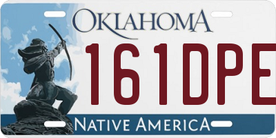 OK license plate 161DPE