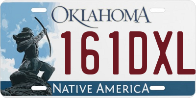 OK license plate 161DXL