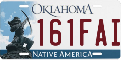 OK license plate 161FAI
