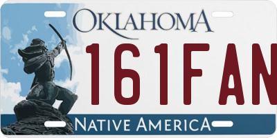 OK license plate 161FAN