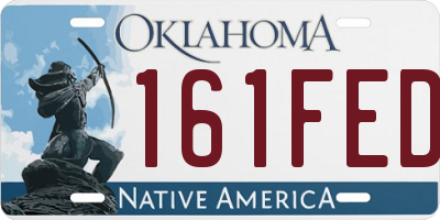 OK license plate 161FED