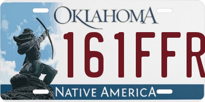 OK license plate 161FFR