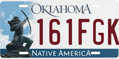 OK license plate 161FGK