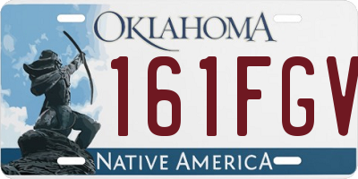 OK license plate 161FGV