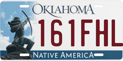 OK license plate 161FHL