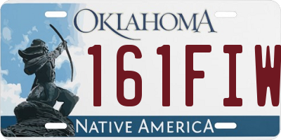 OK license plate 161FIW