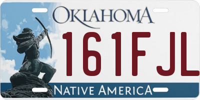 OK license plate 161FJL