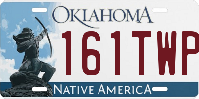 OK license plate 161TWP