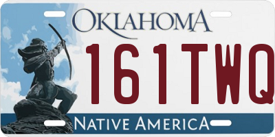OK license plate 161TWQ