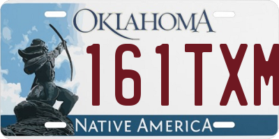 OK license plate 161TXM