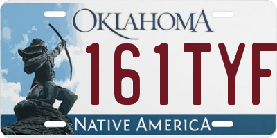 OK license plate 161TYF