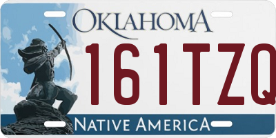 OK license plate 161TZQ