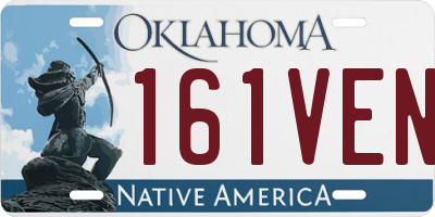 OK license plate 161VEN