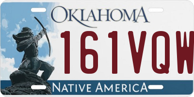 OK license plate 161VQW