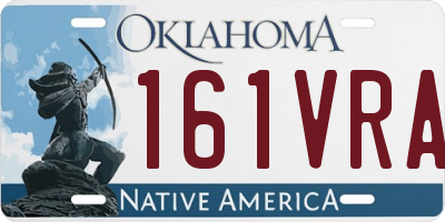 OK license plate 161VRA