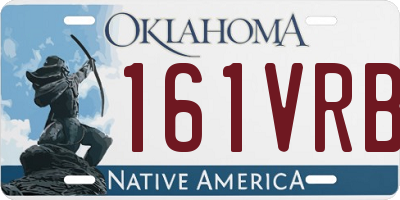OK license plate 161VRB