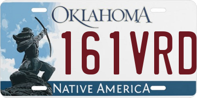 OK license plate 161VRD