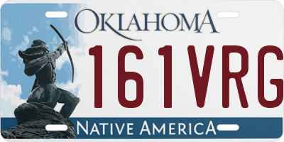 OK license plate 161VRG