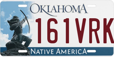 OK license plate 161VRK