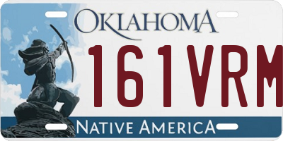OK license plate 161VRM