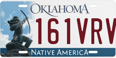 OK license plate 161VRV