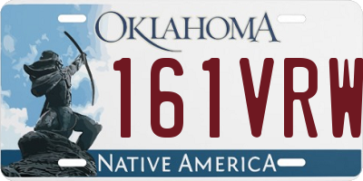 OK license plate 161VRW
