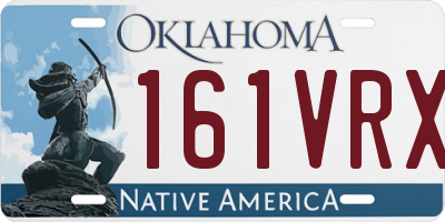 OK license plate 161VRX