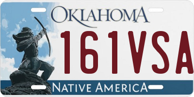 OK license plate 161VSA