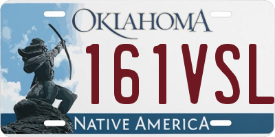 OK license plate 161VSL