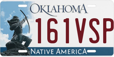 OK license plate 161VSP
