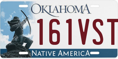OK license plate 161VST