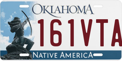 OK license plate 161VTA