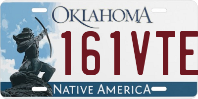 OK license plate 161VTE