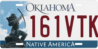 OK license plate 161VTK