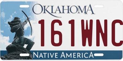 OK license plate 161WNC